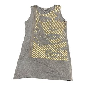 Guess Dress/Long Top with Gold Zipper. Size Medium